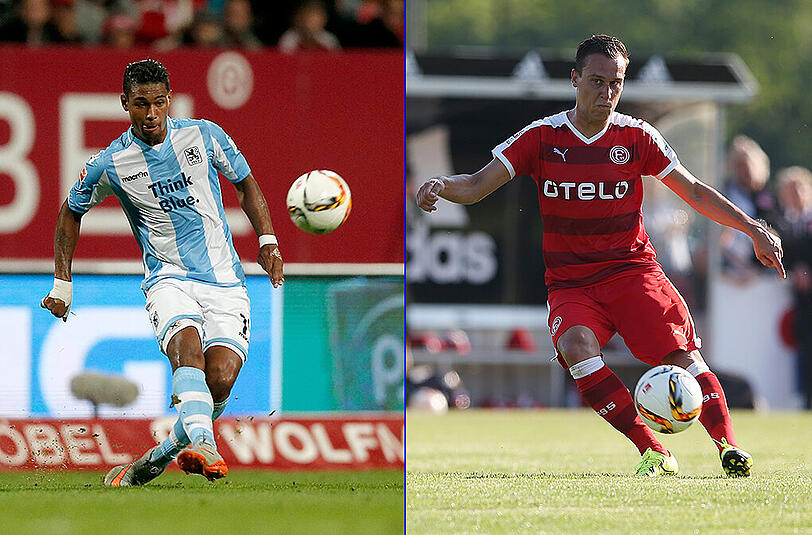 Spielen sie sich bald für 1860 die Bälle zu? Rubin Okotie und Michael Liendl (rechts).