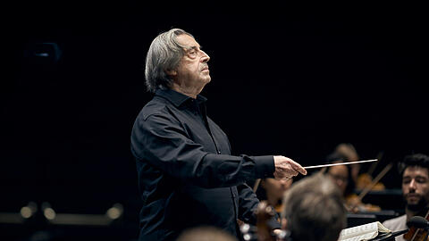 Riccardo Muti bei einer Probe mit dem Symphonieorchester des Bayerischen Rundfunks.