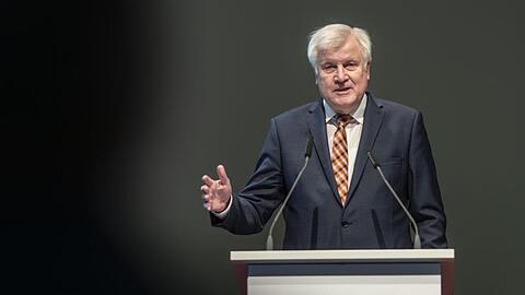 Horst Seehofer spricht bei der Mitgliederversammlung des DOSB. Foto: Frank Rumpenhorst/dpa