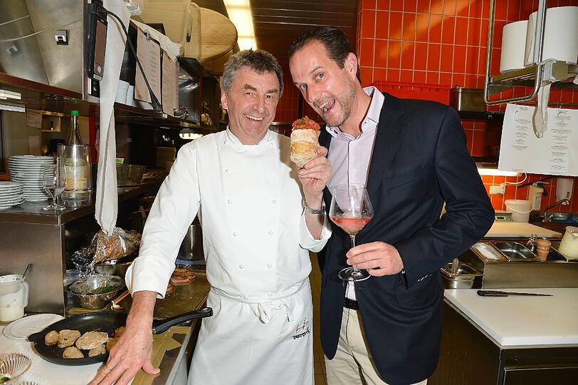 Sternekoch Hans Haas mit Felix Eichbauer.