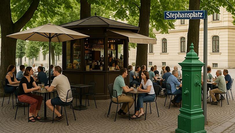 Einen Kiosk mit Tischen für den Stephansplatz in der Isarvorstadt schlägt jemand vor.