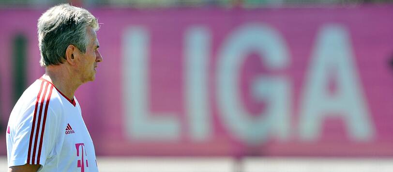 Jupp Heynckes hatte bei seiner  Rückkehr zu Bayern München nur einen Rumpfkader zur Verfügung. Bei  der ersten Trainingseinheit am Montag standen gerade einmal sieben  Profis auf dem Platz. Die Bilder