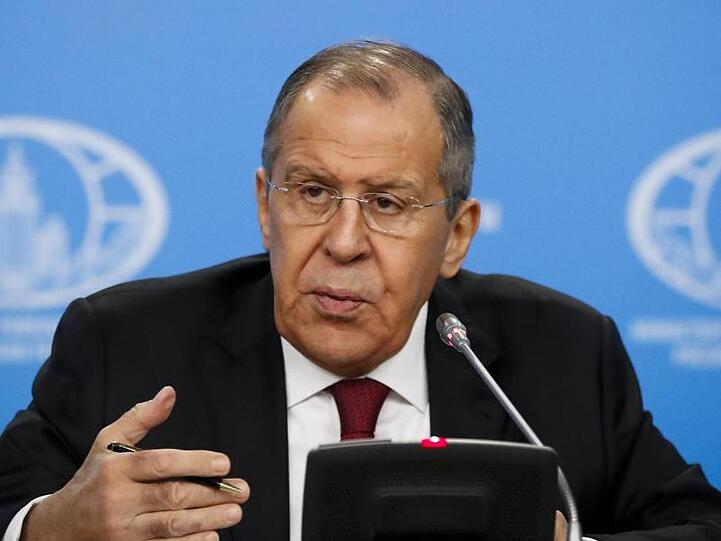 Sergei Lawrow während seiner jährlichen Pressekonferenz in der russischen Hauptstadt.