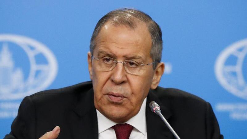 Sergei Lawrow während seiner jährlichen Pressekonferenz in der russischen Hauptstadt. Sergei Lawrow während seiner jährlichen Pressekonferenz in der russischen Hauptstadt.