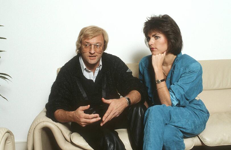 Ab 1986 moderiert Birgit Schrowange beim ZDF: Hier mit Werner Schüssler.