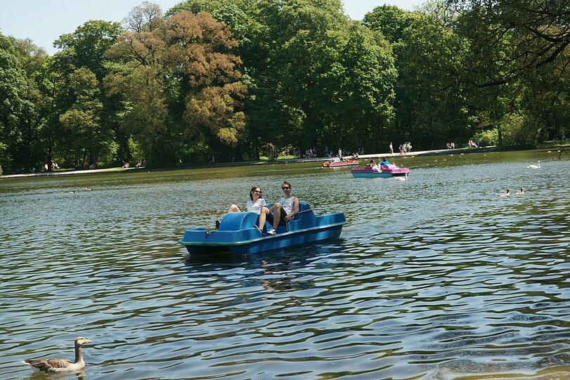 Ob beim Tretbootfahren...