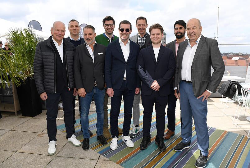 Die Gentlemen aus Rosenheim mit den Sponsoren Willi Bonke und Josef Eder