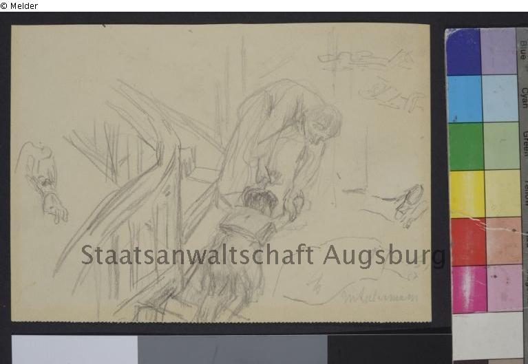 Max Liebermann: "2 Personen an Treppe"