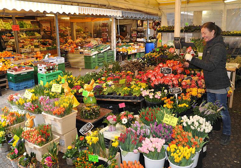 Der Pasinger Viktualienmarkt.