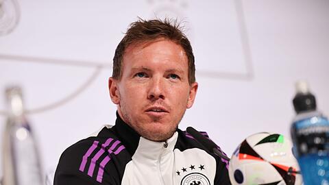 Bundestrainer Julian Nagelsmann bei der Pressekonferenz in Blankenhain.