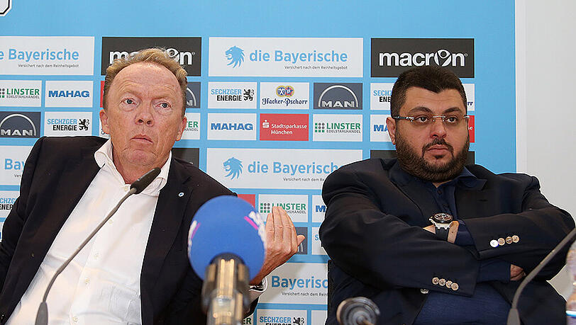 Denkwürdige Pressekonferenz mit Folgen: Präsident Peter Cassalette (l.) und Investor Hasan Ismaik äußern sich am Dienstag zur Entlassung von Ex-Trainer Kosta Runjaic - der Jordanier nutzte die Gelegenheit zu einem Rundumschlag. Denkwürdige Pressekonferenz mit Folgen: Präsident Peter Cassalette (l.) und Investor Hasan Ismaik äußern sich am Dienstag zur Entlassung von Ex-Trainer Kosta Runjaic - der Jordanier nutzte die Gelegenheit zu einem Rundumschlag.