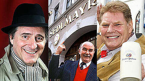 Sie sind bzw. waren echte Münchner Originale: Monaco Franze, Walter Sedlmayer und Karl-Heinz Wildmoser.