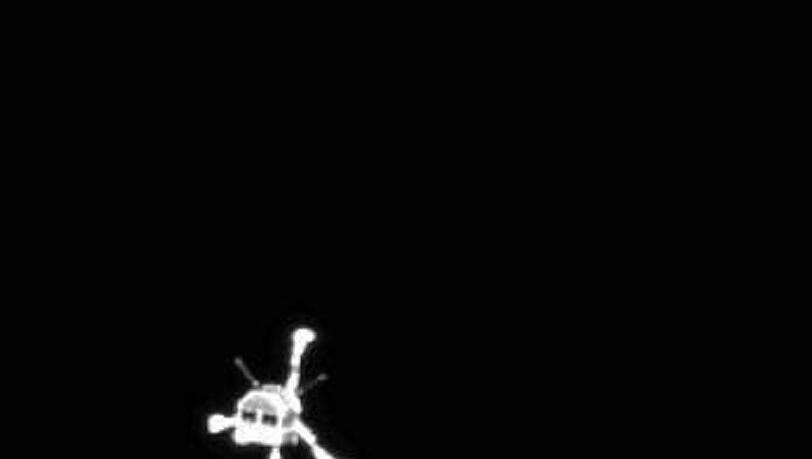 "Philea" auf großem Flug, kurz nach Trennung von Sonde Rosetta "Philea" auf großem Flug, kurz nach Trennung von Sonde Rosetta