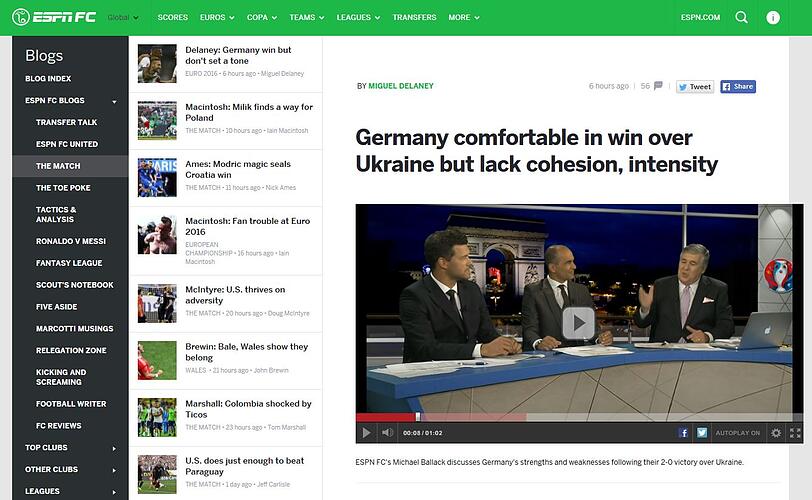 ESPN (USA): "Deutschland feiert einen bequemen Sieg über die Ukraine, aber es fehlt an Zusammenhalt und Intensität"