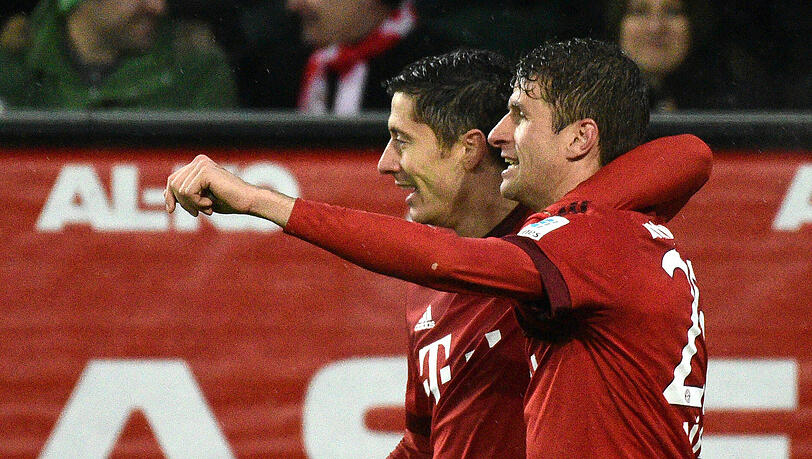 Robert Lewandowski glaubt an den Instinkt von Thomas Müller. Robert Lewandowski glaubt an den Instinkt von Thomas Müller.