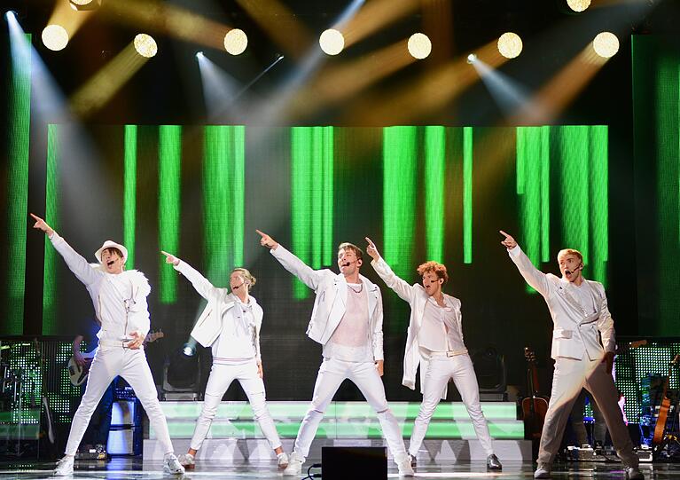 Die Boyband im Deutschen Theater.