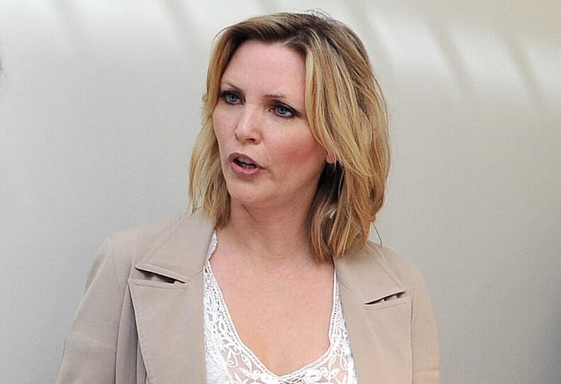 Nadja Auermann vor dem Amtsgericht Tiergarten - das Model wurde wegen Steuerhinterziehung zu einer Geldstrafe von 90.000 Euro verurteilt.