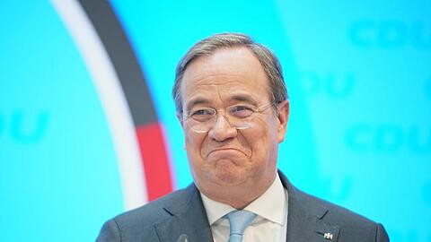 Armin Laschet vergangene Woche bei einer Pressekonferenz zur Kanzlerkandidatenfrage der Union.