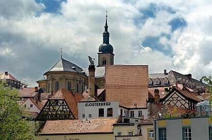 Blick auf einen Teil der oberfränkischen Stadt Bamberg.