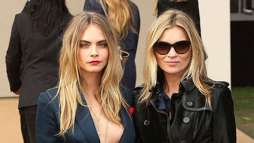 Bei einer Burberry-Show im September 2014 war zwischen Cara Delevigne und Kate Moss noch alles in bester Ordnung. Bei einer Burberry-Show im September 2014 war zwischen Cara Delevigne und Kate Moss noch alles in bester Ordnung.