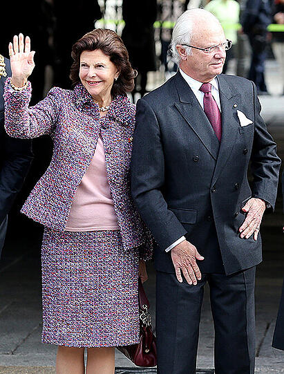 König Carl XVI. Gustaf und seine Frau Königin Silvia von Schweden besuchen Leipzig.