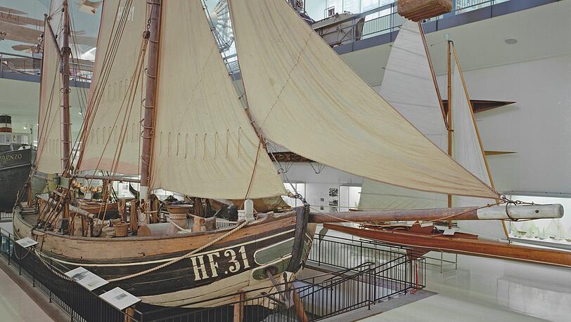 Im Deutschen Museum: der Fischewer Maria, gebaut 1880. Im Deutschen Museum: der Fischewer Maria, gebaut 1880.