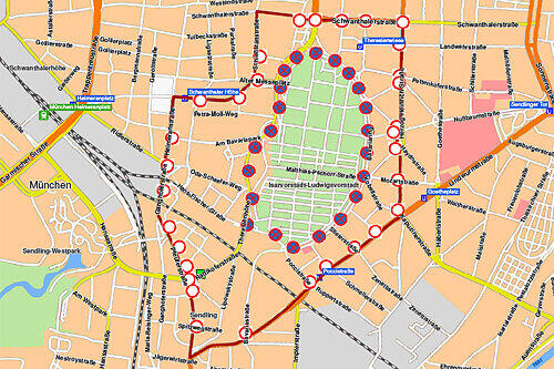 Der Sperrenplan der Polizei (unten im Download)