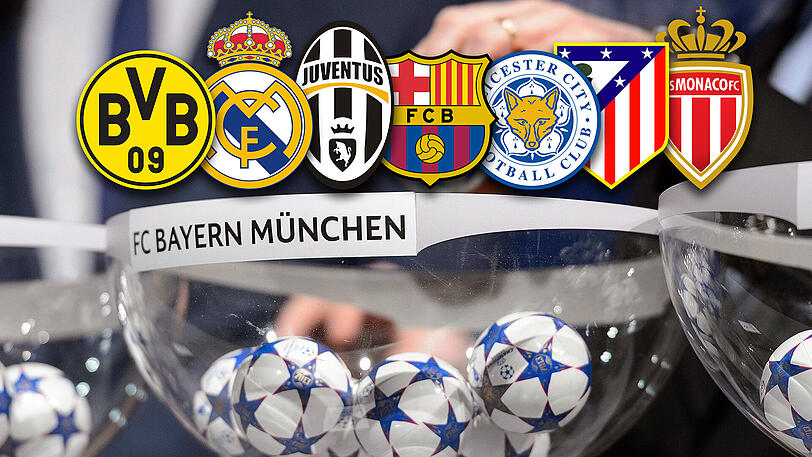 Am Freitag entscheidet sich, auf welche dieser Mannschaften der FC Bayern im Viertelfinale der Champions League trifft.