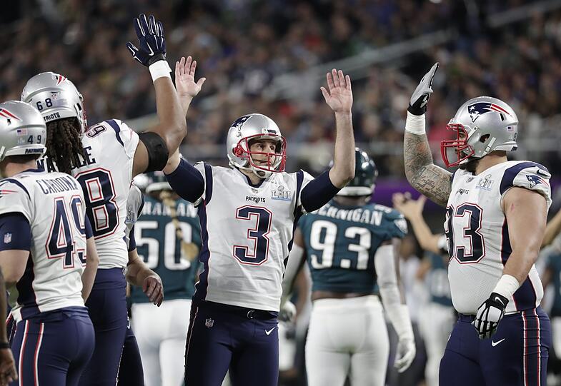 Zur Halbzeit liegen die Patriots bereits mit 12:22 hinten, haben die Hoffnung jedoch noch nicht aufgegeben.