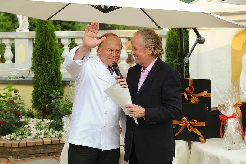 Und, ciao! Heinz Winkler mit Moderator Max Schautzer