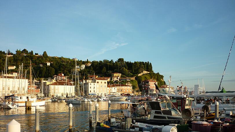 Fischerboote im Hafen von Piran. Fischerboote im Hafen von Piran.