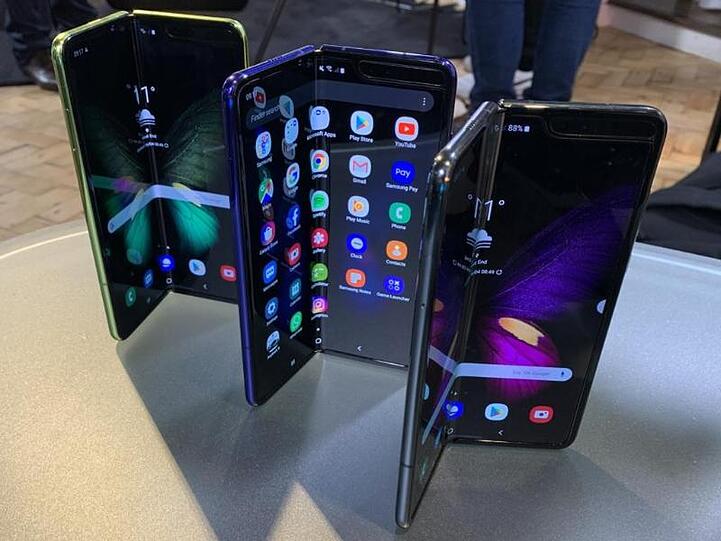 Vorstellung des neuen Samsung Galaxy Fold Smartphone in London.