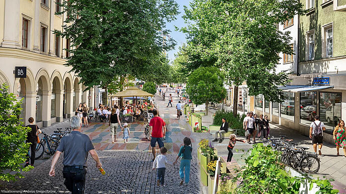 So soll sie einmal aussehen: Die Fußgängerzone in der Weißenburger Straße.