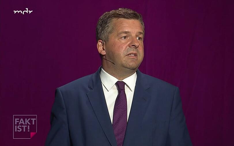 "Brandmauer ist ein Begriff, den ich nicht benutze", sagt der amtierende Ministerpräsident Sven Schulze von der CDU. "Brandmauer ist ein Begriff, den ich nicht benutze", sagt der amtierende Ministerpräsident Sven Schulze von der CDU.