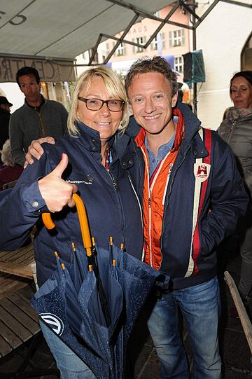 Maria Höfl-Riesch, Felix Baumgartner und Johann bei der Alpenrallye in Kitzbühel 2014. Die Bilder.