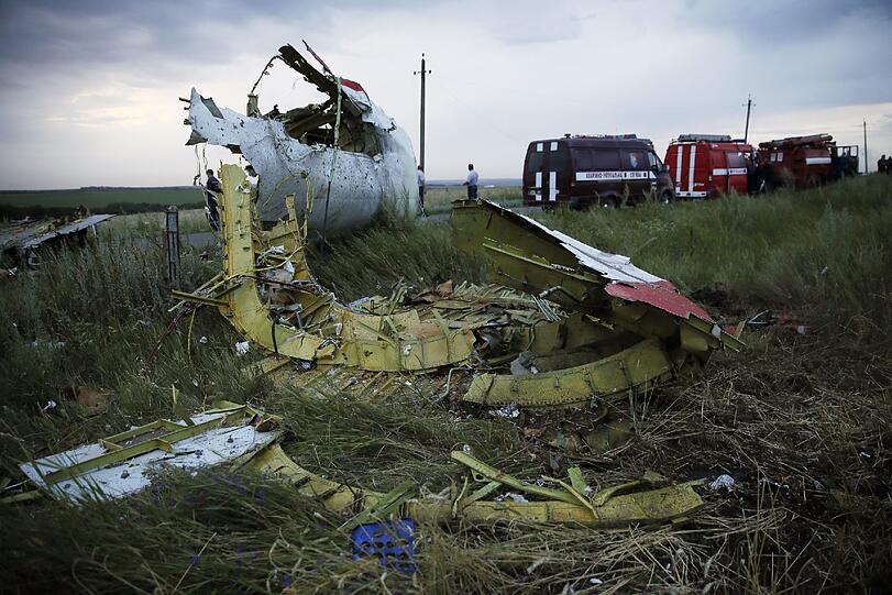 Die Absturtzstelle der MH 17.