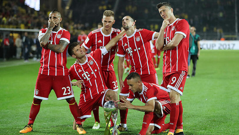 Setzen sich momentan gut in Szene: Die Stars des FC Bayern