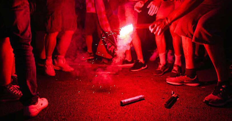 Auch Pyrotechnik kam zum Einsatz.