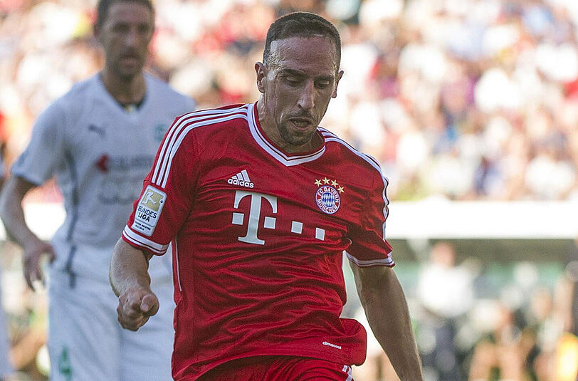 Auf ihn kann Pep Guardiola am Samstag gegen Nürnberg zählen: Franck Ribéry ist nach Sprunggelenksproblemen wieder fit.