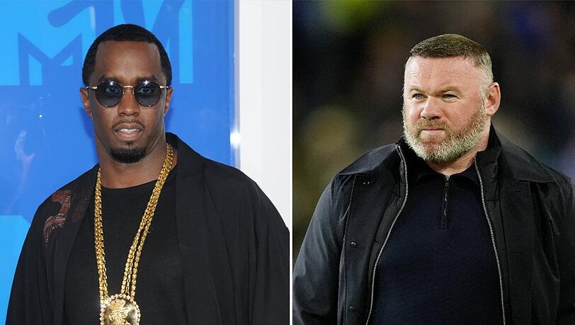 Sean "Diddy" Combs (li.) bot eine Partynacht mit Frauen bei einer Auktion an, Wayne Rooney schlug zu.