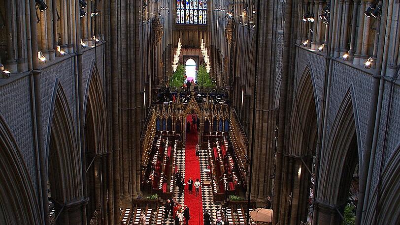 Die ersten Gäste treffen in der Westminster Abbey ein. In wenig Stunden wird Kate Middleton hier zur Duchess of Cambridge.