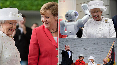 Die Queen begeistert bei ihrem Staatsbesuch in Berlin am Mittwoch die Massen. Die Bilder des Tages.