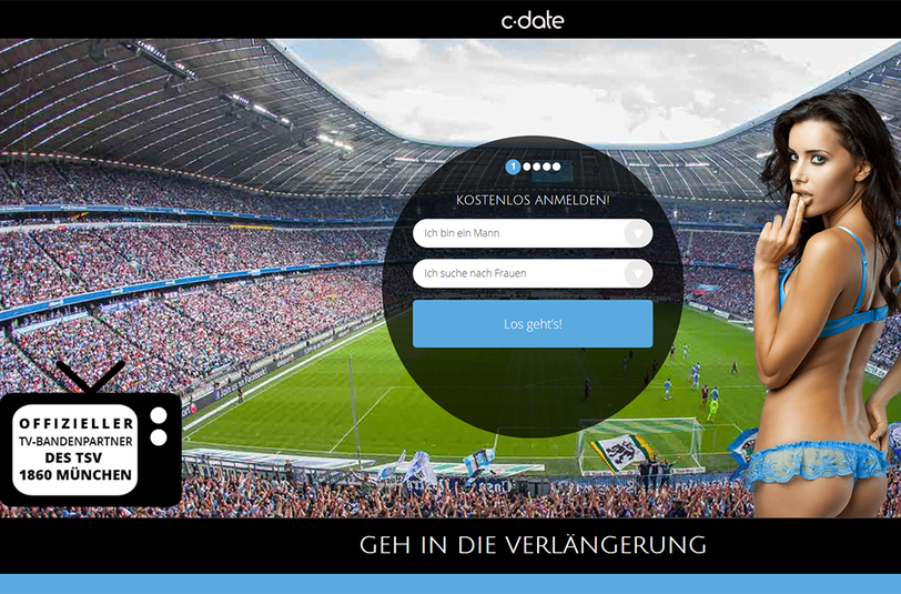 So wirbt C-date auf der eigenen Website.