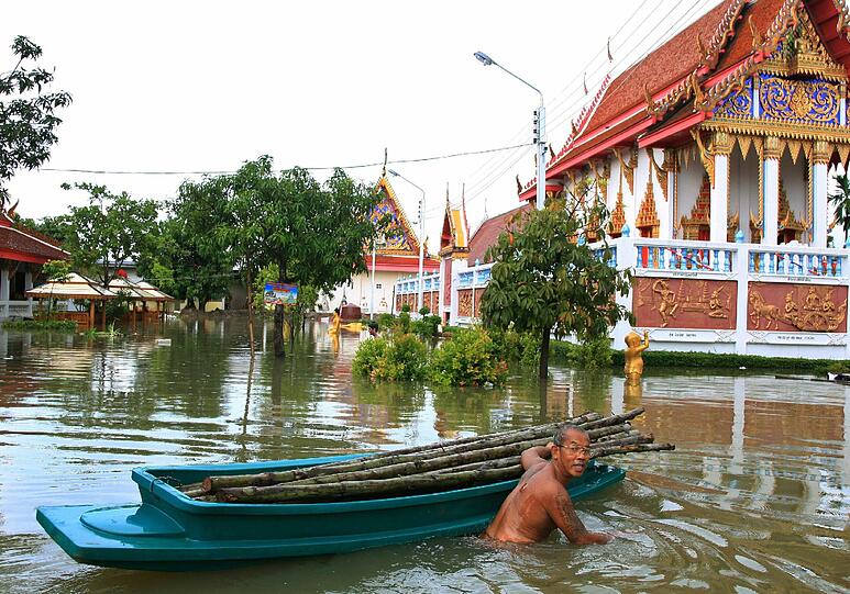 Überschwemmung in Thailand die Bilder