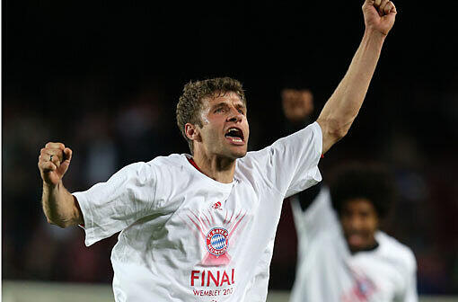 Das Final-Shirt mit dem Aufdruck "Wembley 2013" hat er bereits, jetzt will Thomas Müller endlich den Champions League-Pokal holen.