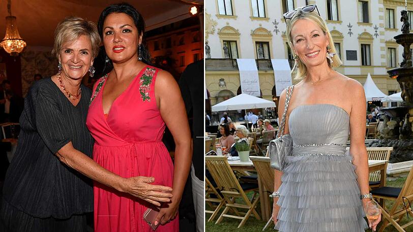 Gloria von Thurn und Taxis feiert die Regensburger Schlossfestspiele mit Anna Netrebko und Monika Gruber.