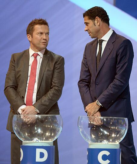 Ex-Nationalspieler Lothar Matthäus mit Fernando Hierro