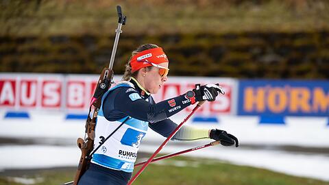Denise Herrmann-Wick aus Deutschland in Aktion.