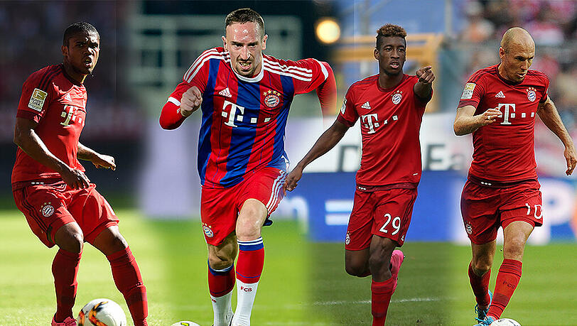 Arjen Robben (l.) und Franck Ribéry fehlen dem FC Bayern gegen Augsburg Arjen Robben (l.) und Franck Ribéry fehlen dem FC Bayern gegen Augsburg