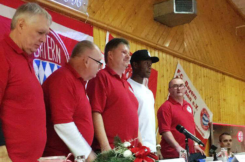 David Alaba beim Fanclub Zenngrund '96 e.V. in Wilhermsdorf.